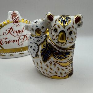 Royal Crown Derby Koala and Baby Paperweight, 2002 Anniversary Edition